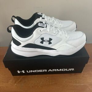 Under Armour Charged Edge White and BlackTraining Shoes